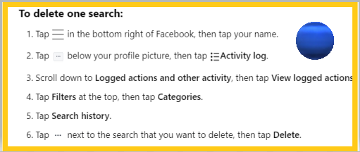 How to Clear Facebook Search History?