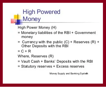 What is High Powered Money?