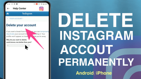 How do I delete my Instagram account on Android?