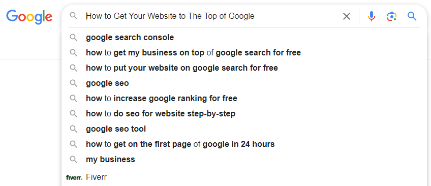 How to Get Your Website to The Top of Google