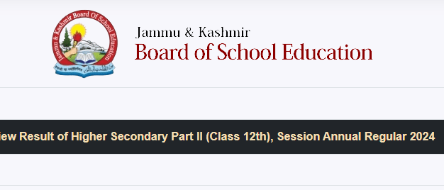 JKBOSE Class 12th Result 2024 declared @ jkresults.nic.in: Jammu & Kashmir 12th Board Results.