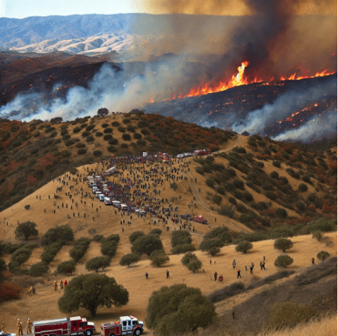 California brush fire rages out of control, forces hundreds to be evacuated in Oakland