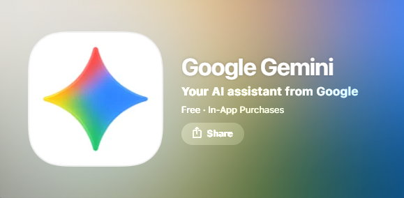 Gemini App on iPhone