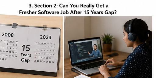 Career restart candidate preparing for fresher software job
