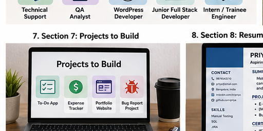 Beginner software projects for career restart candidates