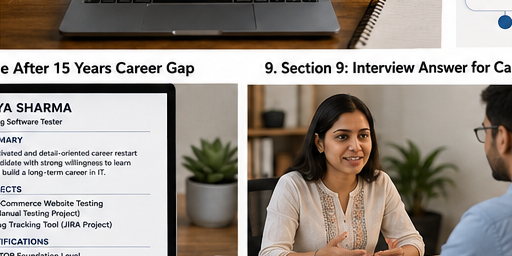 Resume format for software job after long career gap