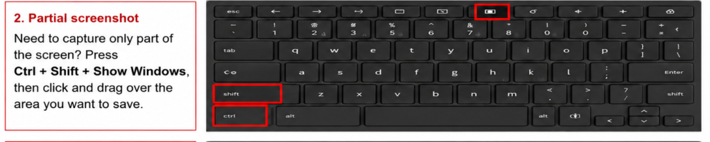 Press Ctrl + Shift + Show Windows, then click and drag over the area you want to save