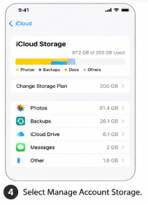 Select Manage Account Storage.