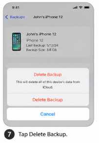 Tap Delete Backup.