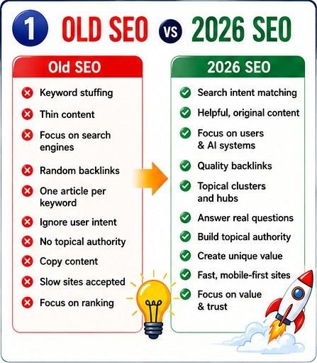 Old SEO vs 2026 SEO-image