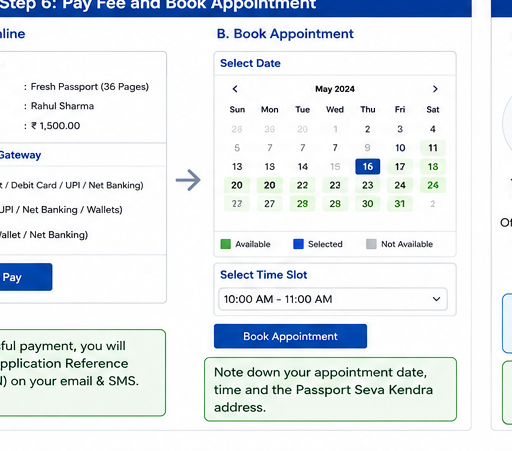 Pay the Fee and Book an Appointment