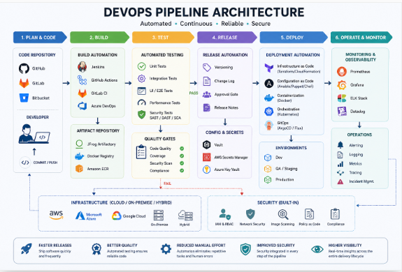 devops pipeline architecture diagram