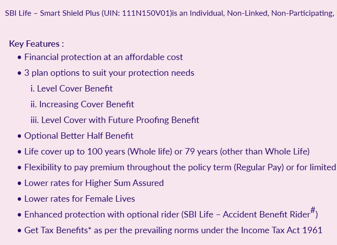 SBI Life eShield Next