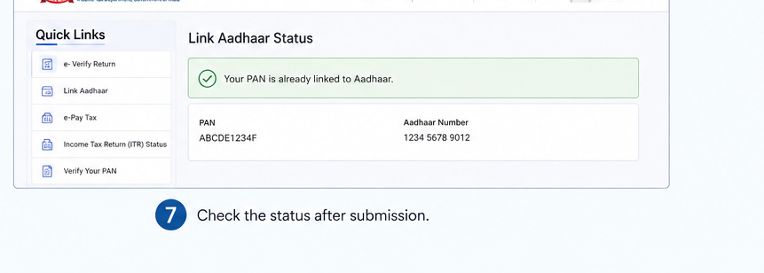 Check the status after submission.