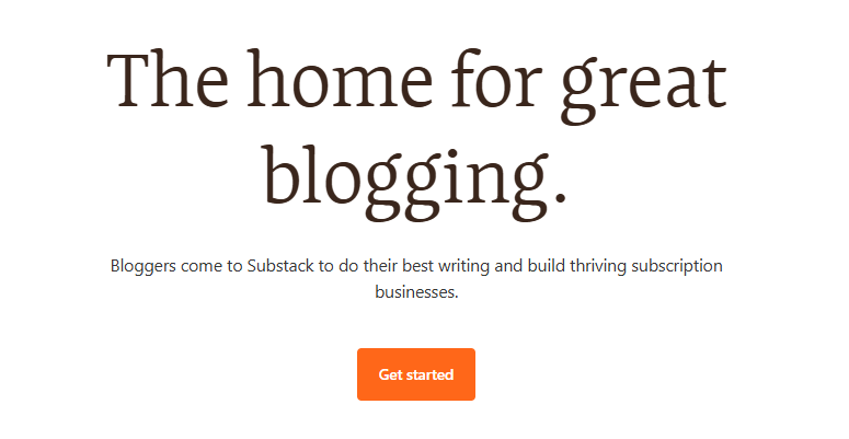 5. Substack — Best for Newsletter Blogging