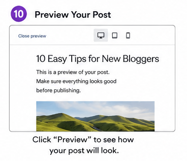 Step 10: Preview Your Blog
