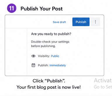 Step 11: Publish Your First Blog