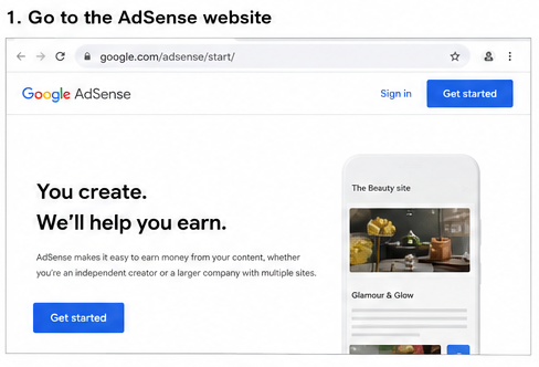 Visit the AdSense website.