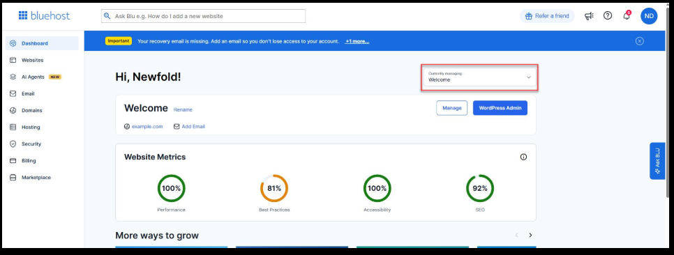 Explore the WordPress Dashboard