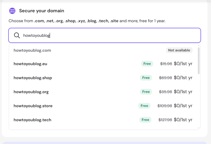 Search the exact domain and extension.