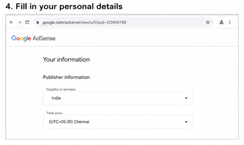 Fill in your personal details.