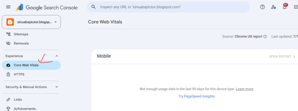 Audit Core Web Vitals, HTTPS, and Page Experience