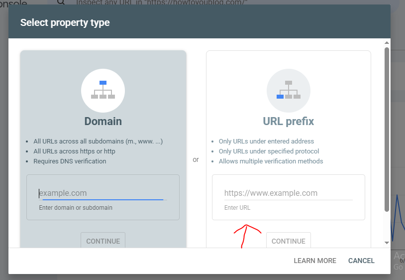 Google recommends Domain Property because it includes all subdomains 