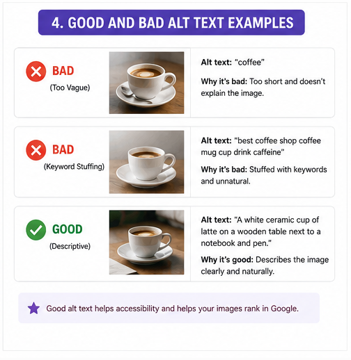 Good alt text for blog images tells the reader why an image matters on that page.