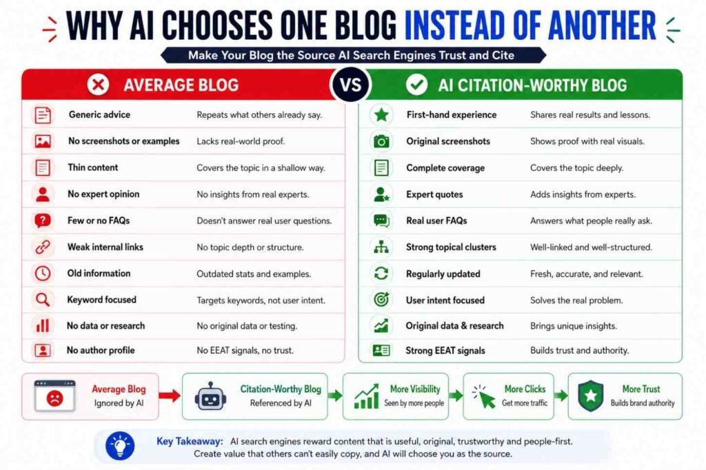 Do not copy the page that AI search cites. Study why it wins, then create a page that answers more useful questions.